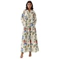 thumbnail image 1 of Floral Linen Feel Crew Neck Maxi Dress, 1 of 5