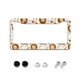 thumbnail image 1 of Floral Lion License Plate Frames for Women Men Car Plate Holder Cover Metal Tag Aluminum Car Accessories Front Rear Plate Decor, 1 of 6