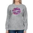 thumbnail image 1 of Floral Lips Icon Women Sweatshirt, Female 3X-Large, 1 of 4
