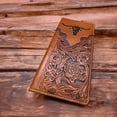 thumbnail image 1 of Floral Long Wallet Embossed Longhorn Floral Accent, 1 of 11