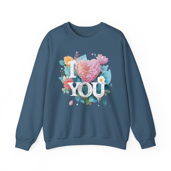 Floral Love Sweatshirt, Valentine's Day Sweatshirt, Love Flower Sweatshirt