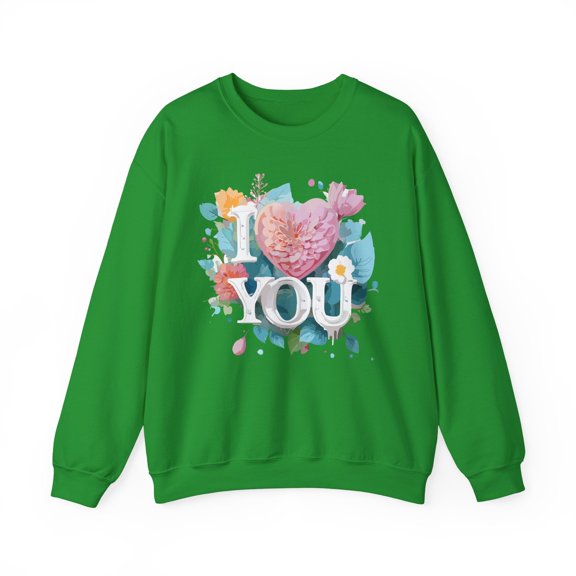 Floral Love Sweatshirt, Valentine's Day Sweatshirt, Love Flower Sweatshirt