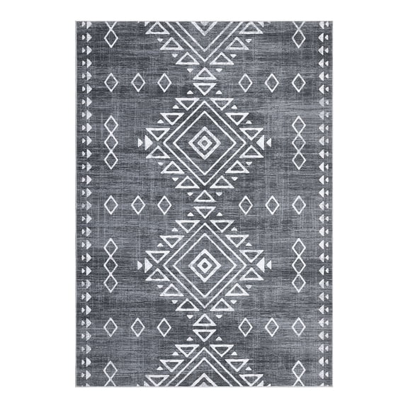 Floral Low Pile Area Rug – Non-Slip Washable Carpet for Living Room, Bedroom & Home Office