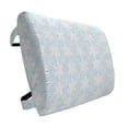 thumbnail image 1 of Floral Lumbar Pillow, Geometric Design Vertical Flowers Pattern on Blue Background Art, Soft Back Cushion for Office Chairs with Adjustable Straps, 14" x 13", Pale Blue White, by Ambesonne, 1 of 7