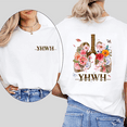 thumbnail image 1 of Floral Lungs Christian Print Tshirts Every Breath Speak His Name Faith Based Graphic Tees Casual Short Sleeve Breath Prayer Tops Cotton Shirts White,4XL, 1 of 8