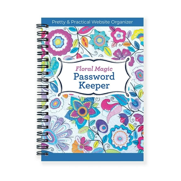 Floral Magic Password Keeper: Pretty & Practical Website Organizer, (Spiral-Bound)