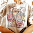 thumbnail image 1 of Floral Mama Coquette Bow Sweatshirt, Retro Mother’s Day Crewneck, Cute Flower Mom Shirt Gift Pullover, 1 of 5