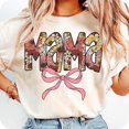 thumbnail image 1 of Floral Mama Coquette Shirt, Retro Boho Floral Mama Shirt, Mothers Day Tee, 1 of 2