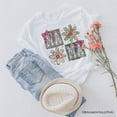 thumbnail image 1 of Floral Mama Coquette T-Shirt, White and Natural Boho Tee for Sweet and Stylish Moms, 1 of 8