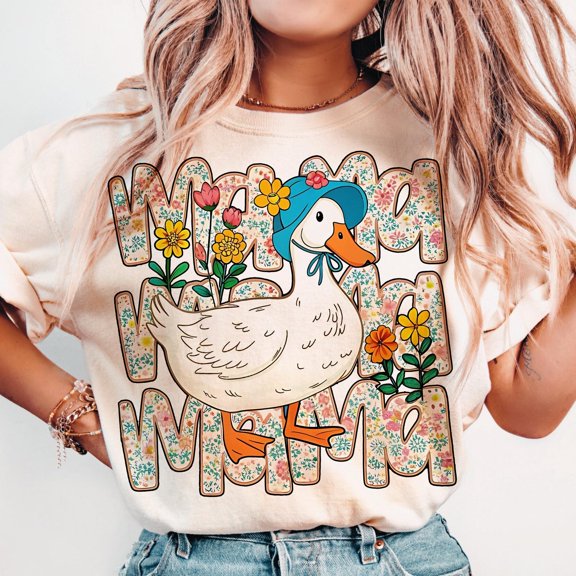 Floral Mama Goose Shirt, Mother’S Day Goose Shirt, Girly Floral Mama Shirt, Goose Lover
