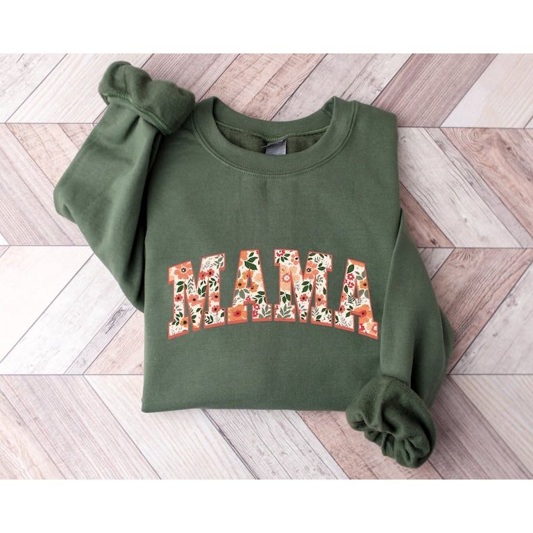 Floral Mama Sweatshirt and Hoodie, Cute Mom Sweatshirt, Mother's