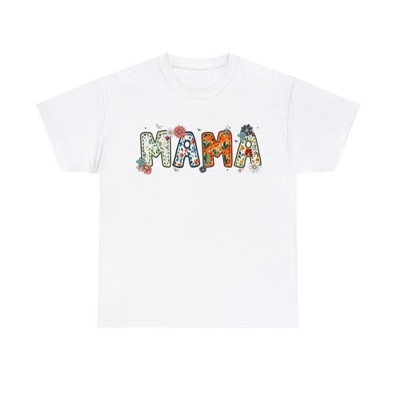 Floral Mama T-Shirt, Mom Shirt With Flower, Gift For Mom ID-0201-PVRT