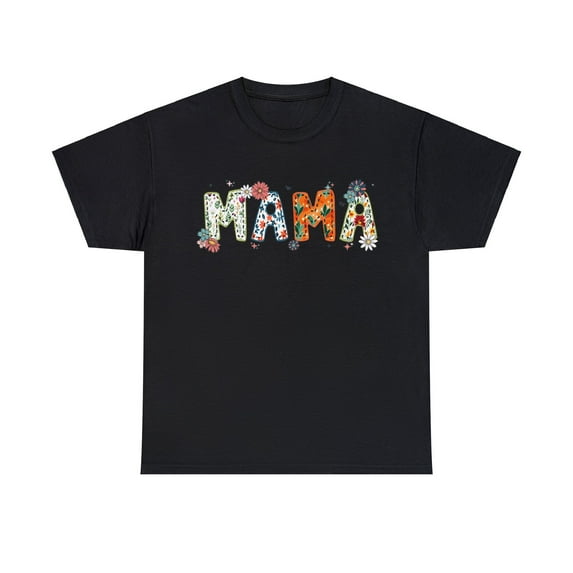 Floral Mama T-Shirt, Mom Shirt With Flower, Gift For Mom ID-0201-PVRT
