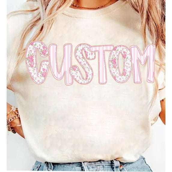 Floral Mama T-Shirt, Pink Preppy Retro Mom Shirt, Mother's Day Gift Tee, Hand Lettered Design