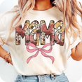 thumbnail image 1 of Floral Mama T-Shirt, Retro Groovy Mama Tee, Coquette Flower Mom Shirt, Cute Mother’s Day Gift for Her, Aesthetic Mama Graphic Tee, 1 of 5