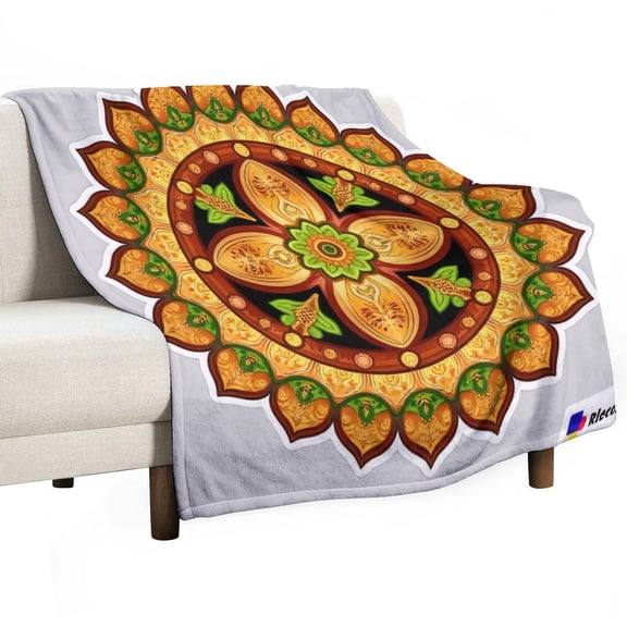 Floral Mandala Art Print Blanket Soft Cozy Flannel Blanket for man women