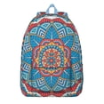thumbnail image 1 of Floral Mandala Boho Print Backpack for Women & Men, Large Laptop Bookbag for School College, Lightweight Durable for Work Travel Daypack Gift, 1 of 5