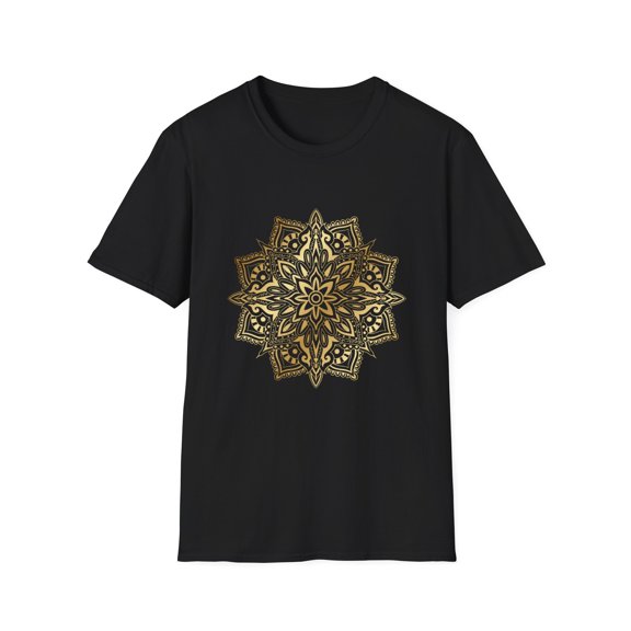 Floral Mandala Graphic Men Women Bronze Pattern T-Shirt