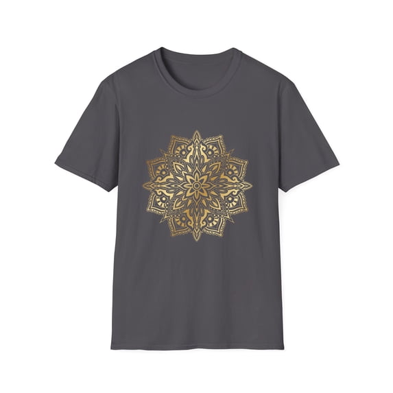 Floral Mandala Graphic Men Women Bronze Pattern T-Shirt