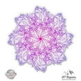 thumbnail image 1 of Floral Mandala Purple - 3" Vinyl Sticker - For Car Laptop I-Pad Phone Helmet Hard Hat - Waterproof Decal, 1 of 1