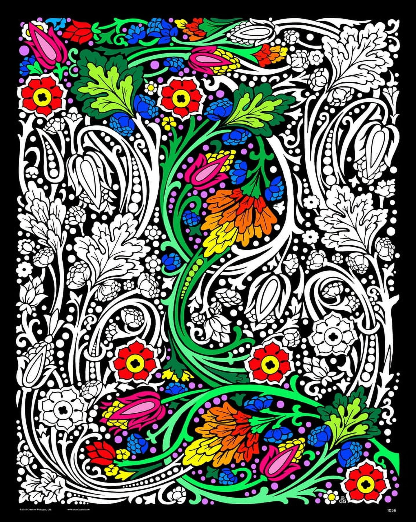 Velvet Color In Poster with Markers Day Of The Dead 16 X 20 Inches