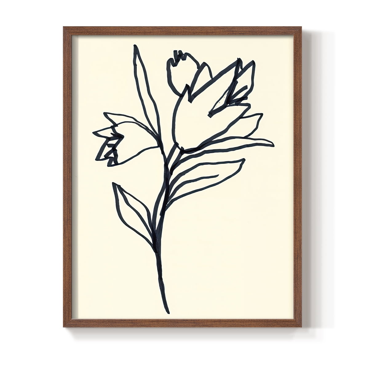 Floral Marker I in Paper Solid Wood 11 x 14 Framed Print