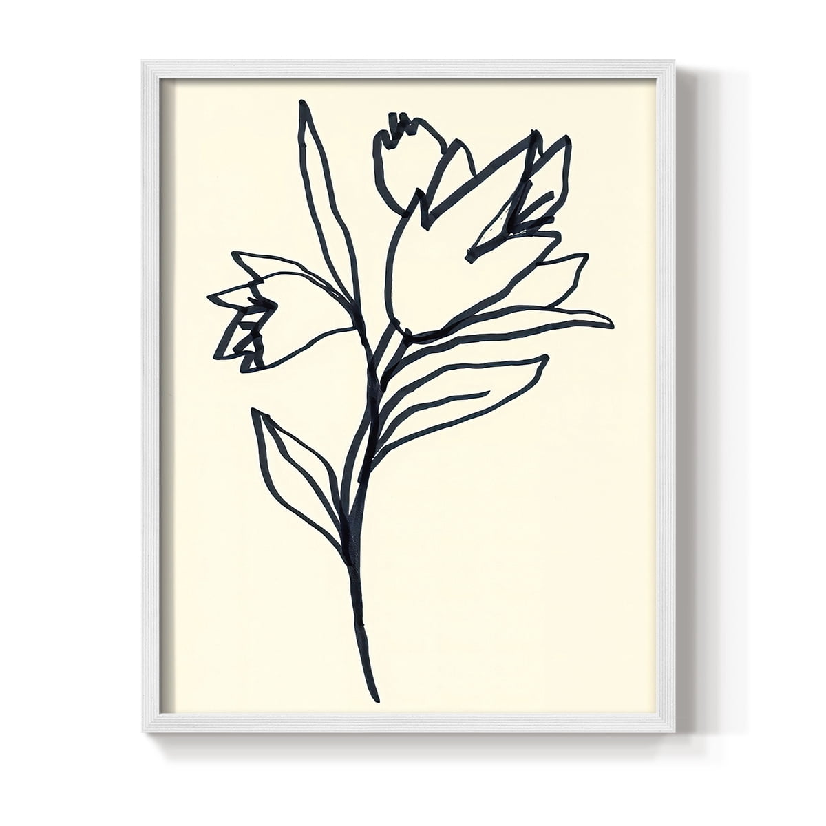 Floral Marker I in Paper Solid Wood 11 x 14 Framed Print