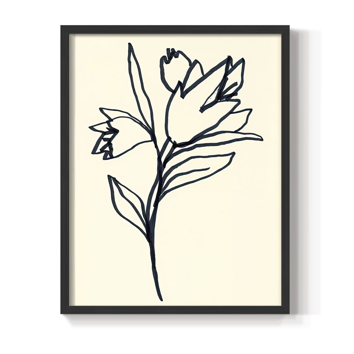 Floral Marker I in Paper Solid Wood 11 x 14 Framed Print