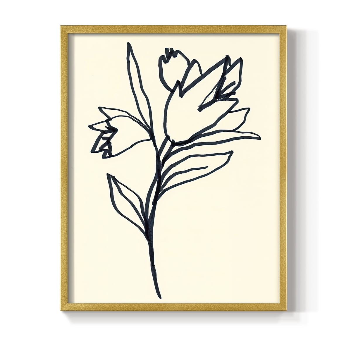 Floral Marker I in Paper Solid Wood 16 x 20 Framed Print