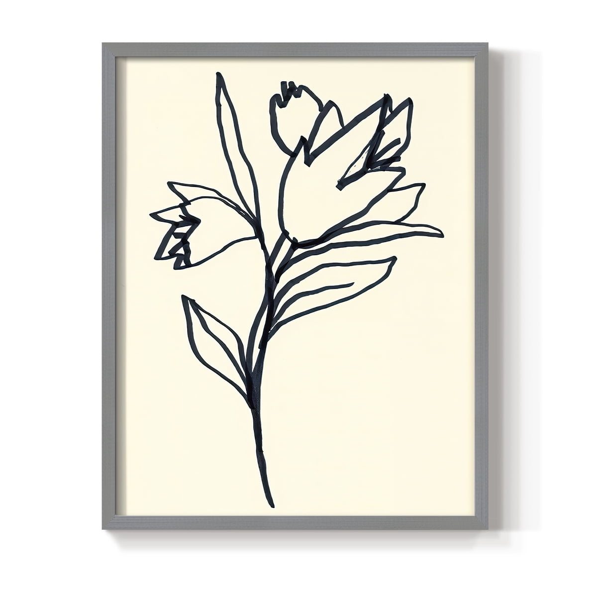 Floral Marker I in Paper Solid Wood 8 x 10 Framed Print