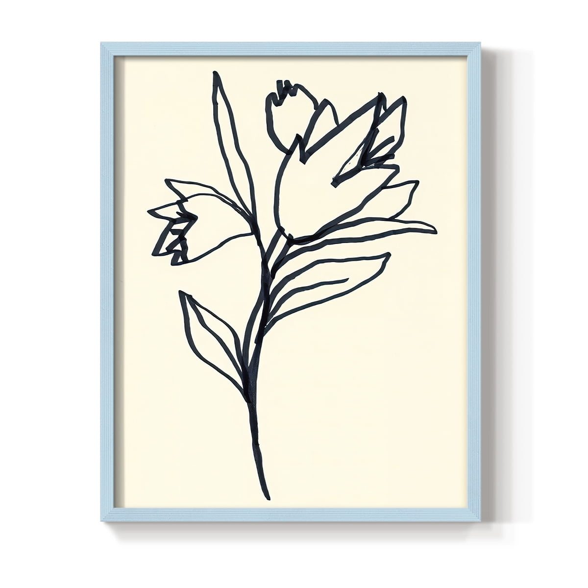 Floral Marker I in Paper Solid Wood 8 x 10 Framed Print