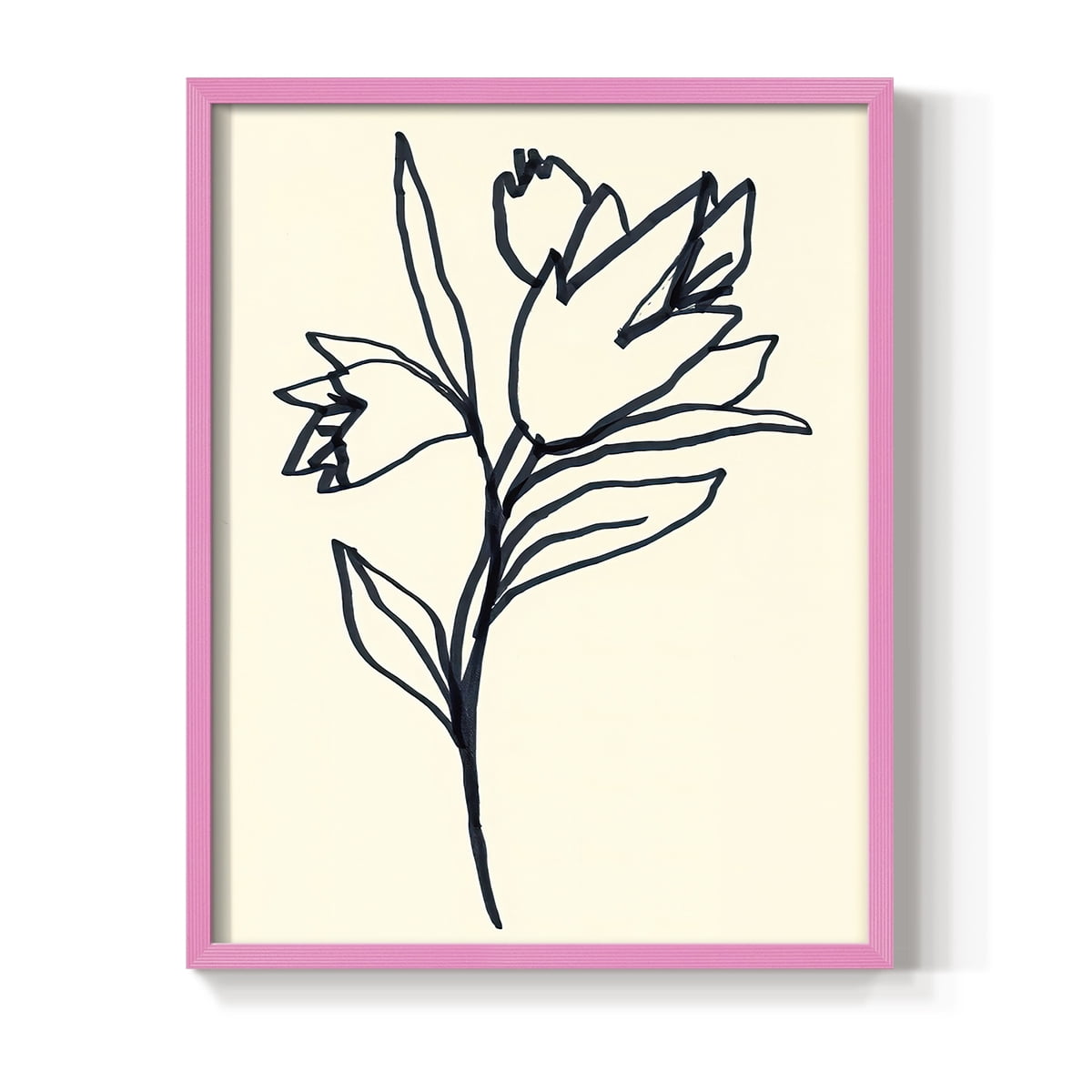 Floral Marker I in Paper Solid Wood 8 x 10 Framed Print