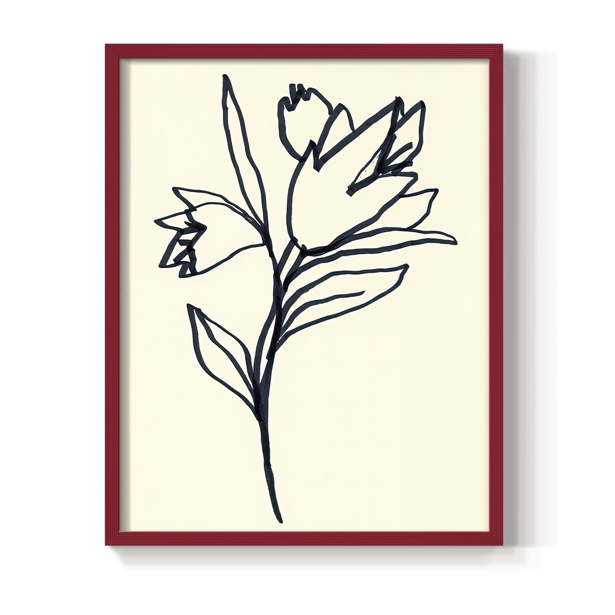 Floral Marker I in Paper Solid Wood 8 x 10 Framed Print