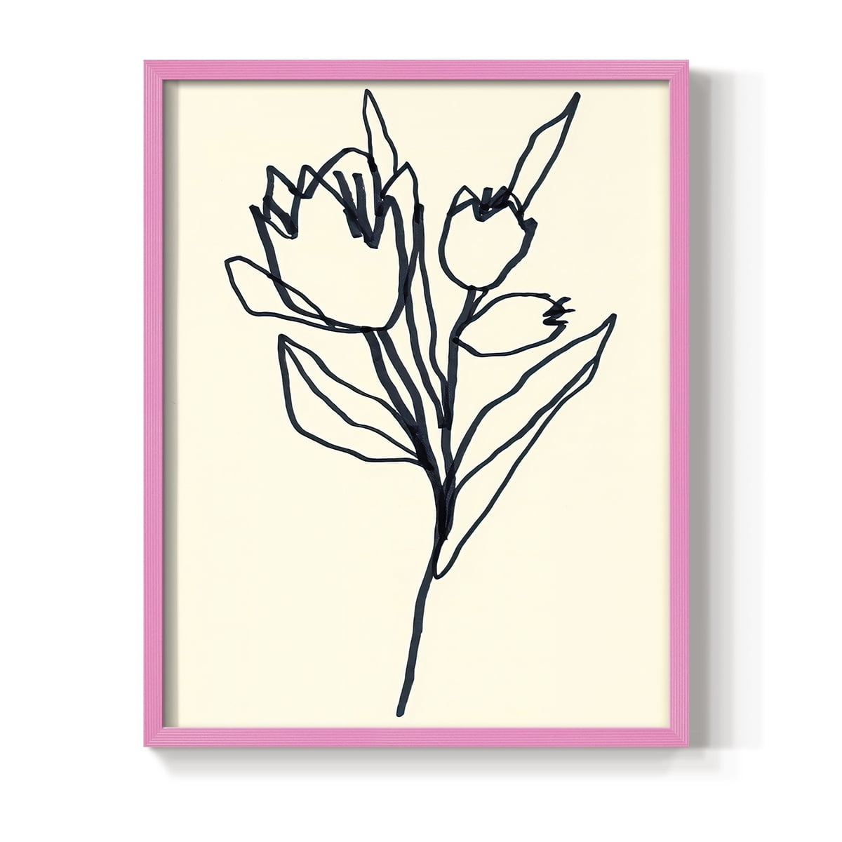 Floral Marker II in Paper Solid Wood 11 x 14 Framed Print