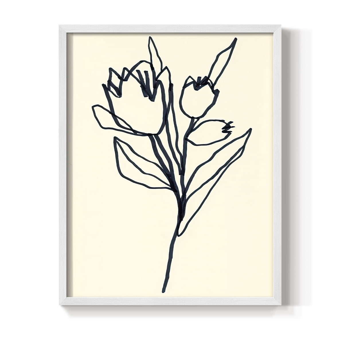 Floral Marker II in Paper Solid Wood 11 x 14 Framed Print