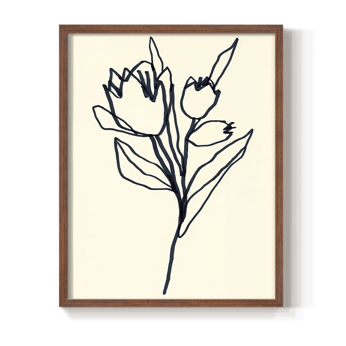 Floral Marker II in Paper Solid Wood 11 x 14 Framed Print
