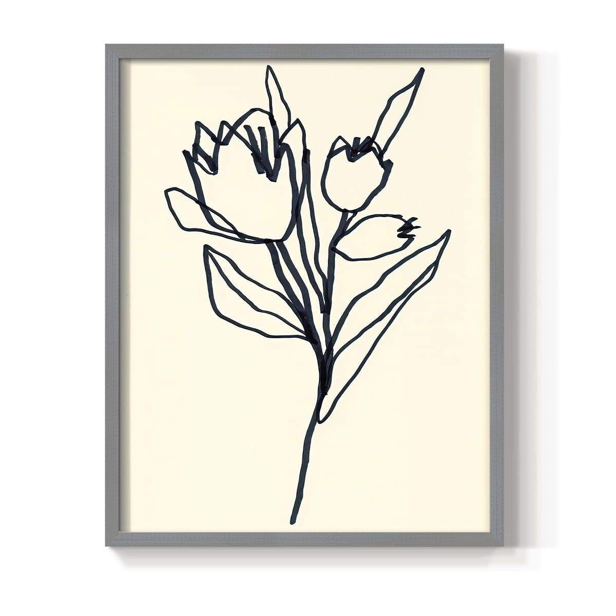 Floral Marker II in Paper Solid Wood 16 x 20 Framed Print