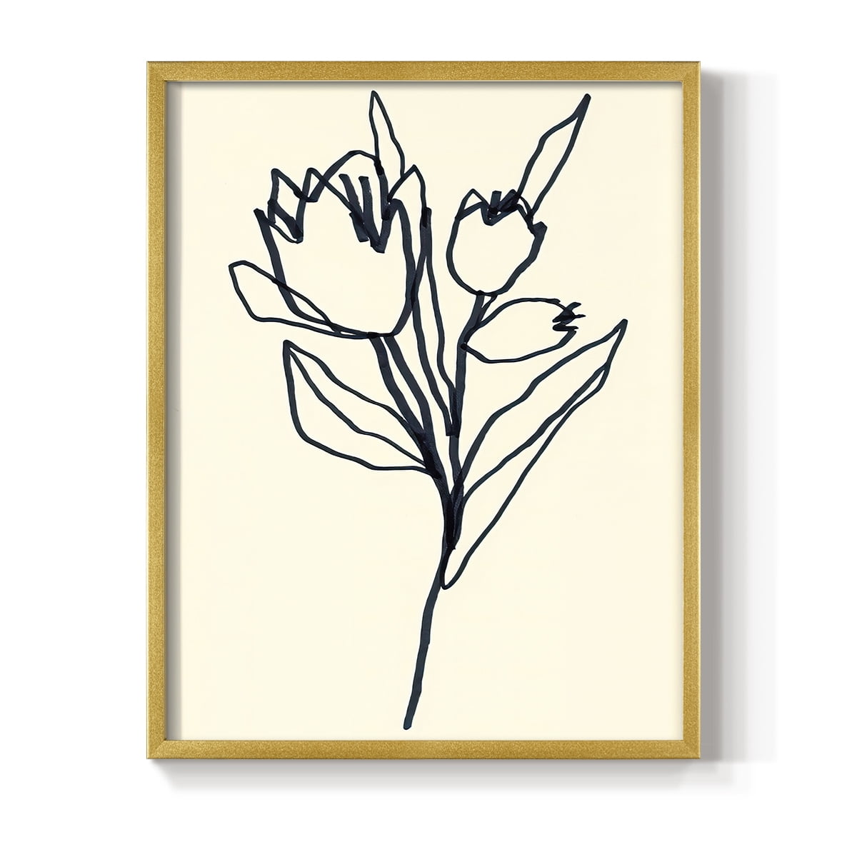 Floral Marker II in Paper Solid Wood 22 x 28 Framed Print