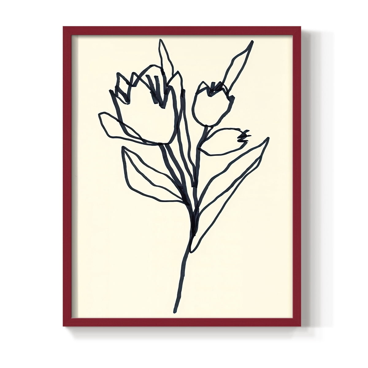 Floral Marker II in Paper Solid Wood 8 x 10 Framed Print