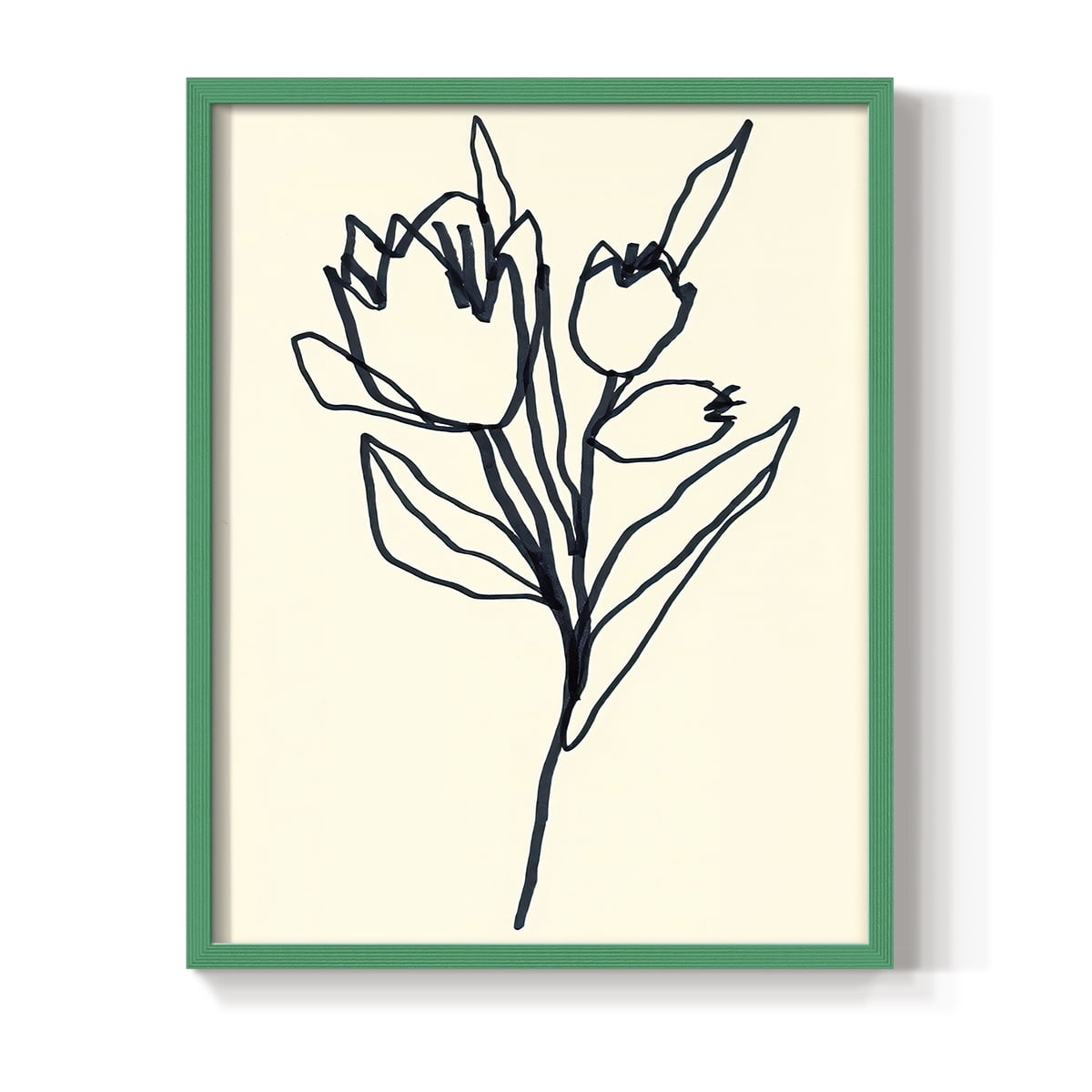 Floral Marker II in Paper Solid Wood 8 x 10 Framed Print