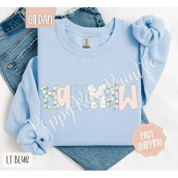 Floral Mawmaw Sweatshirt, Cute Spring Grandma Sweater, Coquette Mawmaw Crewneck, Trendy Mawmaw Bow Sweatshirt, Mother's Day All Size S-5Xl