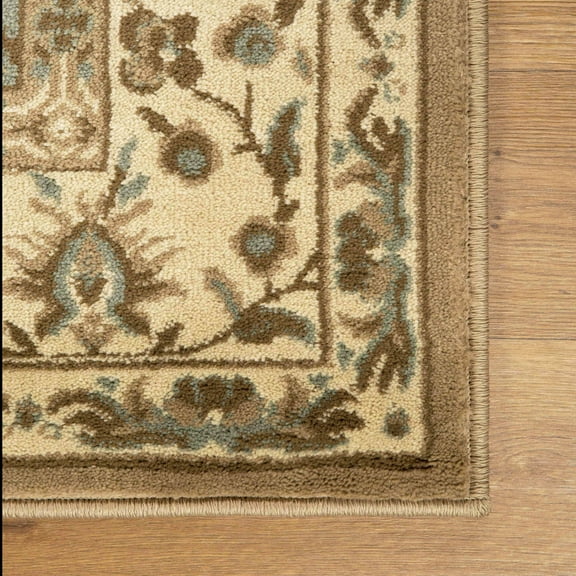 Floral Medallion Indoor Area Rug, 4' x 6', Beige by BNM