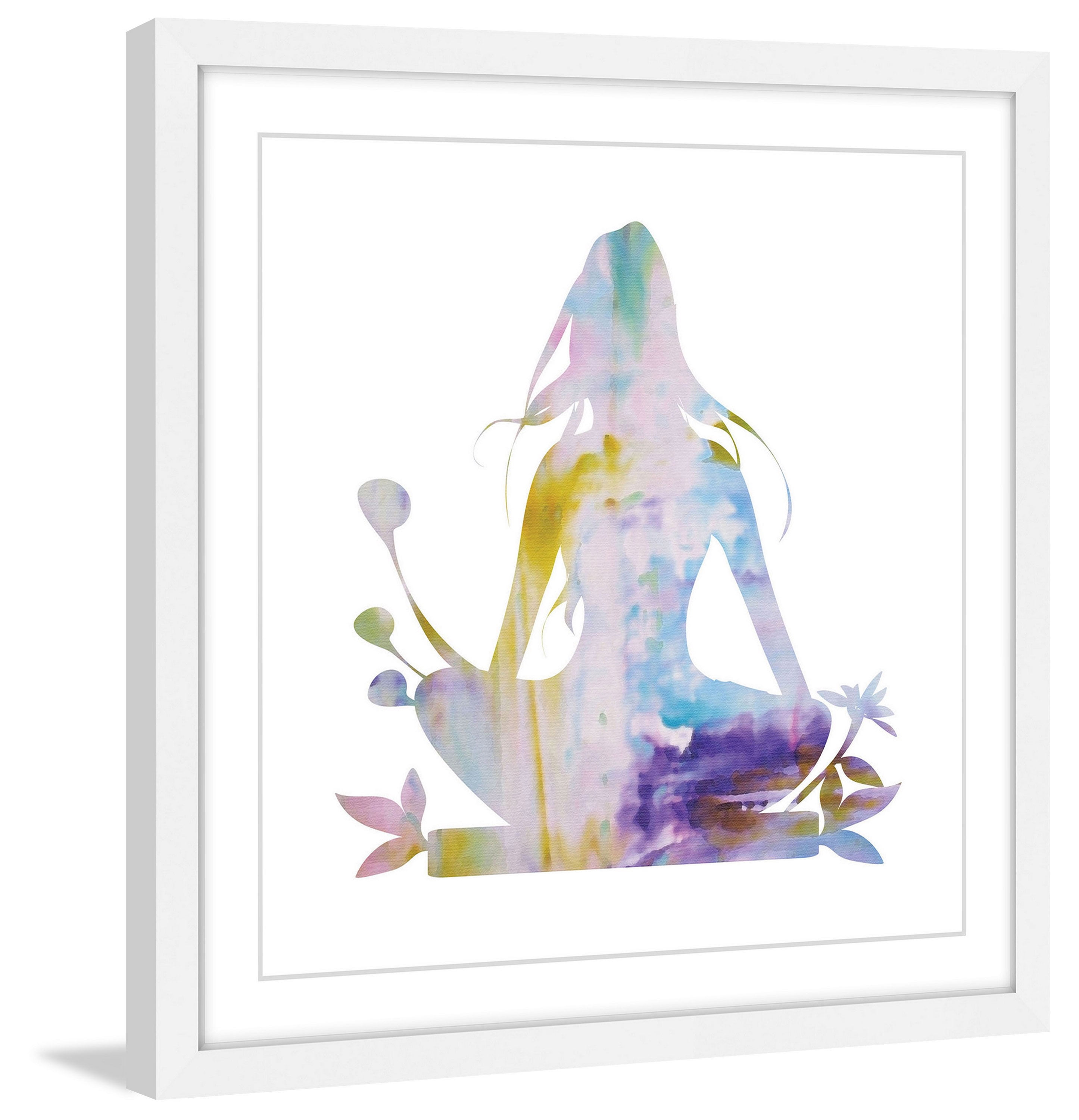 "Floral Meditation" Framed Painting Print