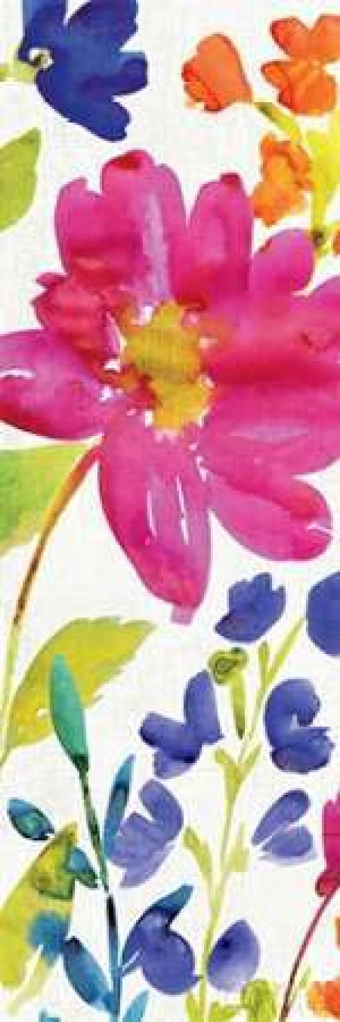 Floral Medley Panel I Canvas Art - Wild Apple Portfolio (12 x 36)