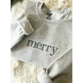 thumbnail image 1 of Floral Merry Christmas Embroidered Sweatshirt, 1 of 2