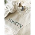 thumbnail image 1 of Floral Merry Christmas Embroidered Sweatshirt, 1 of 2