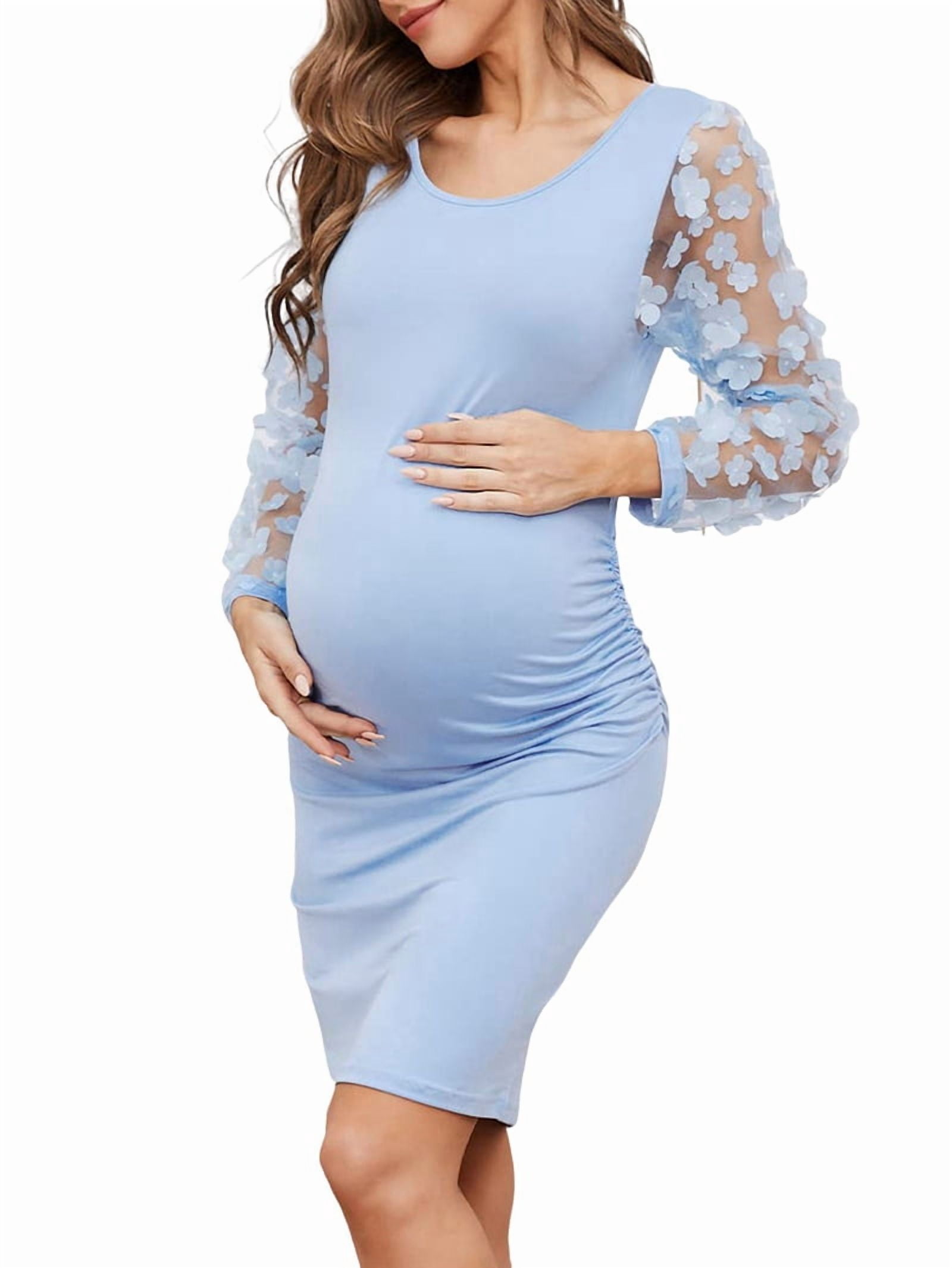 bodycon dresses amazon Elegant For Women Bodycon Dress Light Blue Long