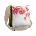 thumbnail image 1 of Floral Messenger Bag, Contour Drawing Orchids, Unisex Cross-body, by Ambesonne, 1 of 2