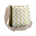 thumbnail image 1 of Floral Messenger Bag, Lily Flowers Sketch Artwork, Unisex Cross-body, by Ambesonne, 1 of 2