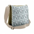 thumbnail image 1 of Floral Messenger Bag, Soft Shabby Petals Leaf, Unisex Cross-body, by Ambesonne, 1 of 2